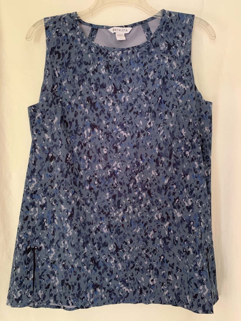 Athleta sleeveless 'Refined Zephyr Tank' in blue marble print